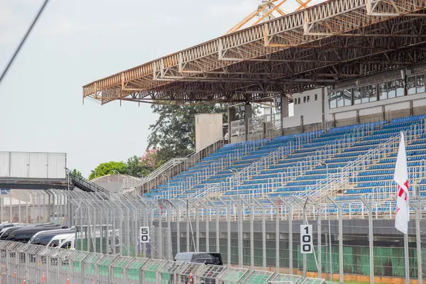 Sao Paulo, Brezilya 'daki Interlagos Racetrack - 28 Mart 2025: So Paulo' daki Formula 1 yarışı ile ünlü Brezilya yarış pistinin görüntüleri.