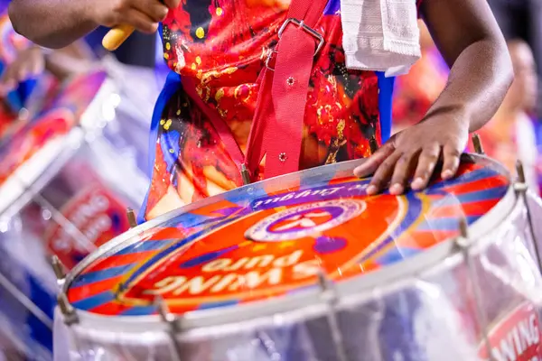 Rio de Janeiro, Brezilya 'daki Academicos de Vigario Geral samba okulu - 26 Ocak 2025: Sambadrome' daki geçit töreni sırasında Akademicos de Vigario Geral samba okulu