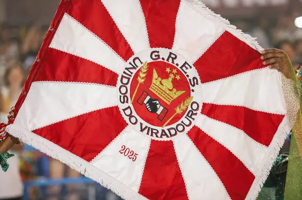 Unidos do Viradouro samba okulu Rio de Janeiro, Brezilya - 3 Mart 2025: Unidos do Viradouro samba okulu Marques de Sapucai Sambadrome geçit töreni sırasında.