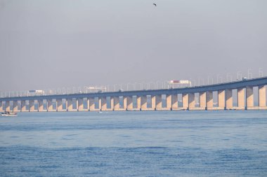 Rio de Janeiro Brezilya 'daki Rio Niteroi köprüsü.
