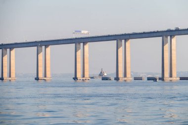 Rio de Janeiro Brezilya 'daki Rio Niteroi köprüsü.