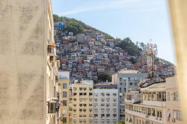 Rio de Janeiro, Brezilya 'daki Copacabana - 15 Mayıs 2025: Rio de Janeiro' daki Copacabana Mahallesi.