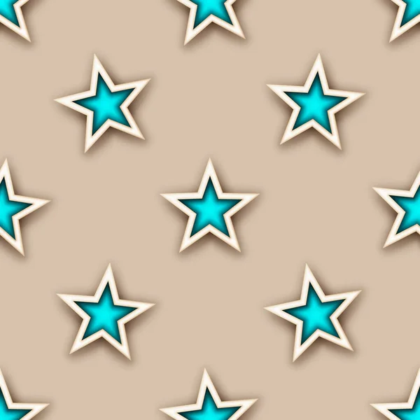 Endless Aesthetic Texture Cute Magical Stars Decorative Design Prints Fabrics — Vettoriale Stock