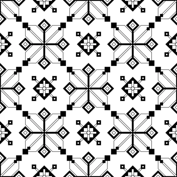 Seamless Pattern Ornamental Composition Inspired Ukrainian Traditional Embroidery Ethnic Motif — Vetor de Stock