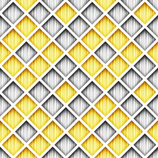 Seamless Colorful Geometric Pattern Rhombuses Endless Modern Mosaic Texture Fabric — Vetor de Stock