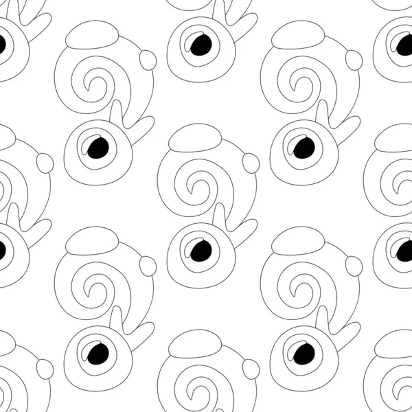 Naadloos Patroon Met Psyhodelische Print Met Monster Eyes Surrealistisch Design — Stockvector