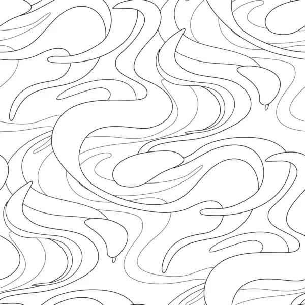 Abstract Naadloos Patroon Met Golvende Vlekken Wit Decoratief Ontwerp Voor — Stockvector