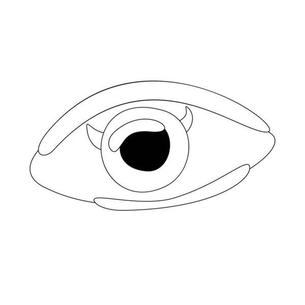Психоделический Отпечаток Сюрреалистическим Глазом Сюрреалистичный Дизайн Элемент Единого Дизайна Мультфильм — стоковый вектор