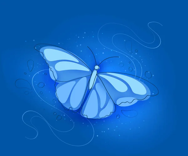 Ніжна Мрійлива Метелик Текстурованому Тлі Елемент Дизайну Стилю Ручної Роботи — стоковий вектор