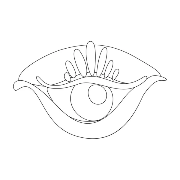 Psyhodelical Print Demonic Eye Crown Сюрреалистичный Дизайн Элемент Единого Дизайна — стоковый вектор