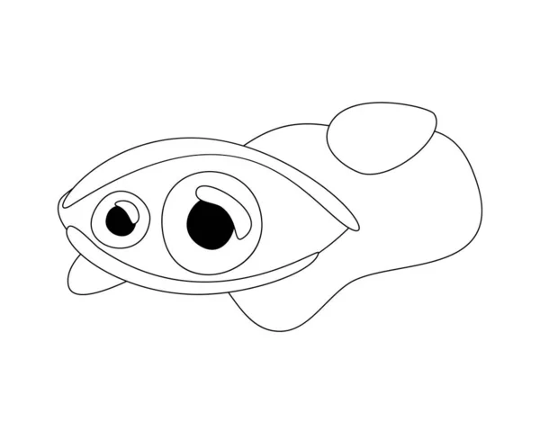 Psyhodelical Print Monster Eye Blots Design Surreal Elemento Design Único — Vetor de Stock