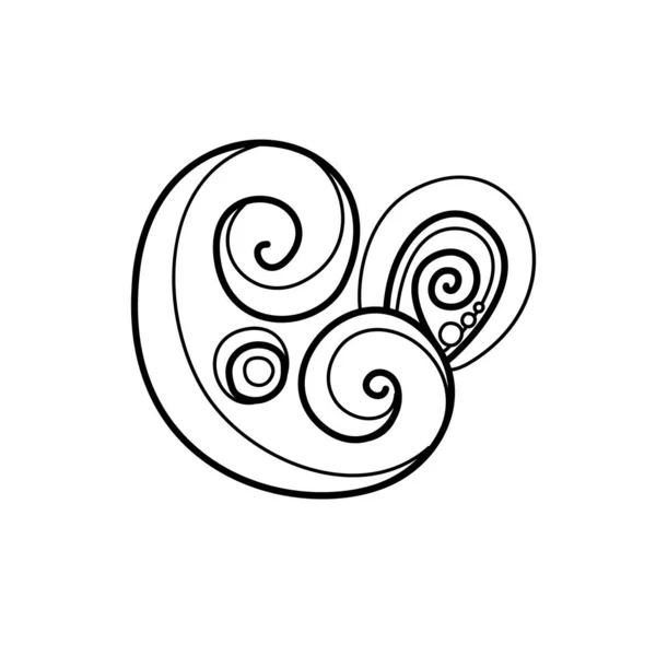 Piękny Folklorystyczny Indyjski Paisley Swirl Natura Inspirowane Element Designu Ozdobny — Wektor stockowy