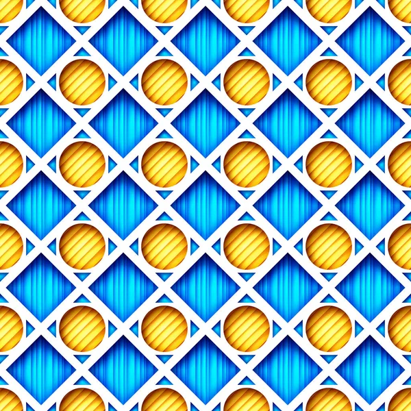 Seamless Colorful Geometric Pattern Crazy Patchwork Quilt Ornament Endless Modern — Vector de stock