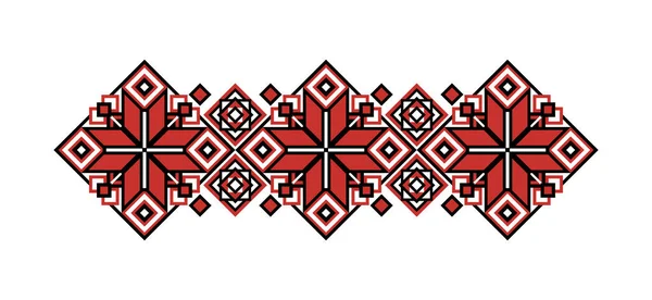 Διακοσμητική Σύνθεση Εμπνευσμένο Από Ουκρανικό Παραδοσιακό Κεντήματα Έθνικ Motif Χειροποίητη — Διανυσματικό Αρχείο