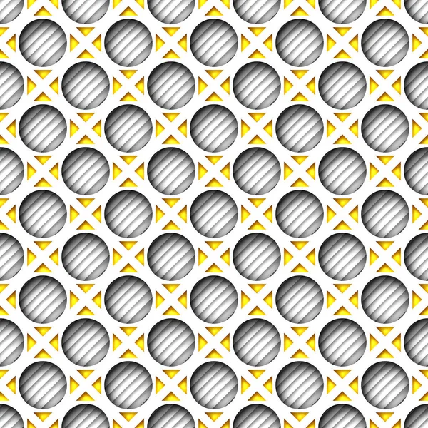 Naadloze Kleurrijke Geometrische Patroon Gat Imitatie Eindeloze Moderne Mozaïektextuur Stofdoek — Stockvector