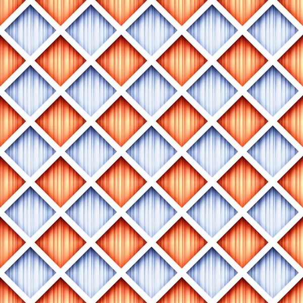 Seamless Colorful Geometric Pattern Rhombuses Endless Modern Mosaic Texture Fabric — Vettoriale Stock