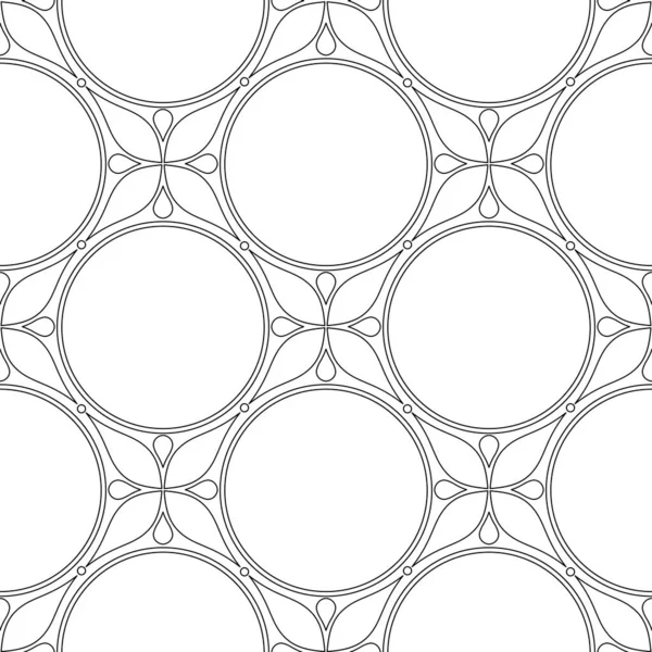 ペイズリースタイルの花のヴィンテージシームレスパターン ナチュラルモチーフの装飾組成物 概要オータネート アート ベクトル輪郭イラストぬりえブックページ — ストックベクタ