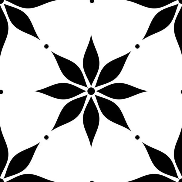 Ročník Bezešvý Vzor Minimalistickou Elegantní Mandala Dekorativní Květinový Motiv Abstrakt — Stockový vektor