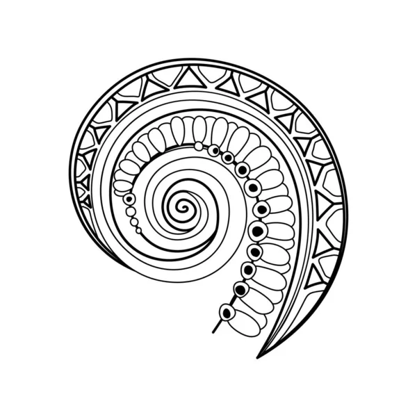 Krásný Folklorní Indické Paisley Vír Příroda Inspirovaný Design Element Zdobený — Stockový vektor