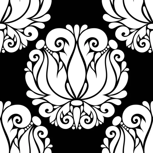 Квітковий Vintage Безшовний Візерунок Стилі Пейслі Декоративна Композиція Природними Мотивами — стоковий вектор
