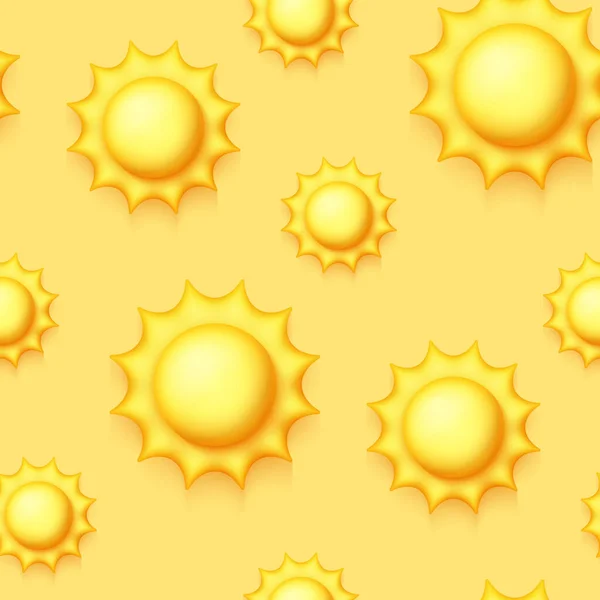 Безшовний Барвистий Естетичний Візерунок Милими Сонцями Романтичний Простий Елемент Дизайну — стоковий вектор