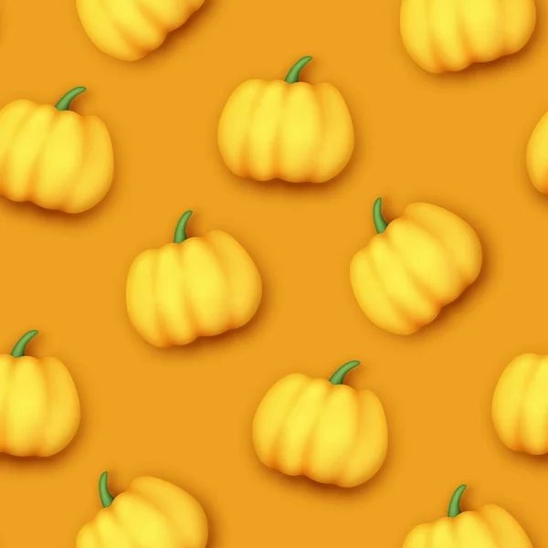 Seamless Pattern Colorful Cute Pumpkin Modern Plastic Style Trendy Cartoon — Stock Vector