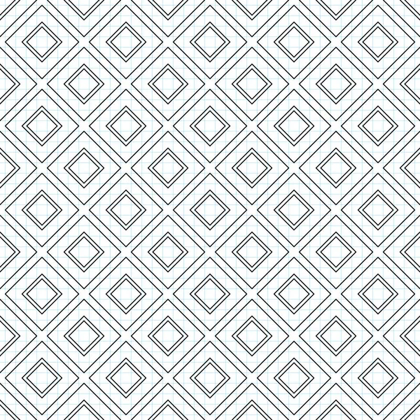 Seamless Geometric Pattern Drawn Checkered Notebook Endless Modern Mosaic Texture — стоковый вектор