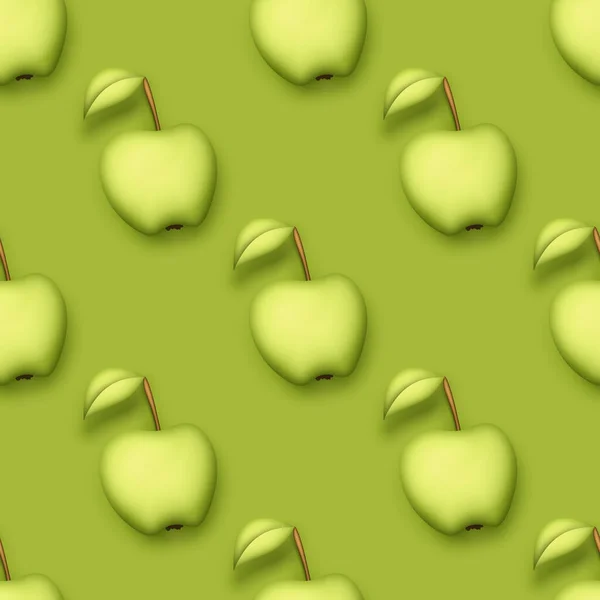 Απρόσκοπτη Μοτίβο Πολύχρωμο Χαριτωμένο Μήλο Στο Σύγχρονο Πλαστικό Στυλ Μοντέρνα — Διανυσματικό Αρχείο