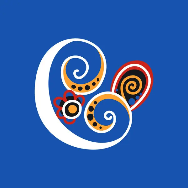 Piękny Folklorystyczny Indyjski Paisley Swirl Natura Inspirowane Element Designu Ozdobny Ilustracja Stockowa