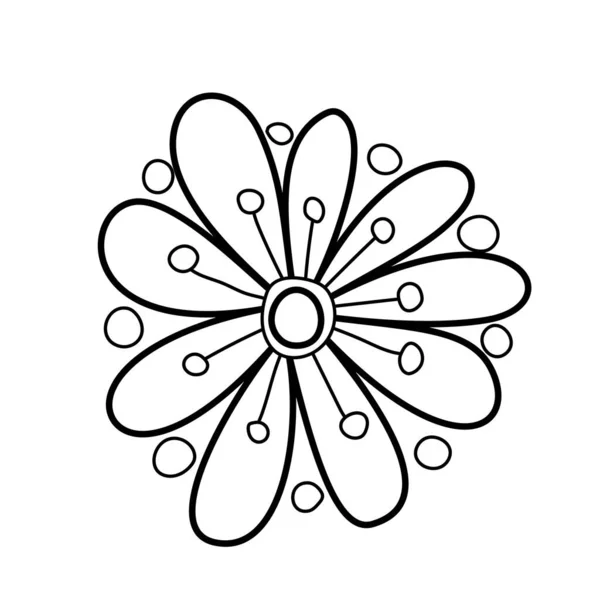 Piękny Kwiat Folklorystyczny Natura Inspirowane Element Projektu Ozdobny Wzór Abstrakcyjny Ilustracja Stockowa
