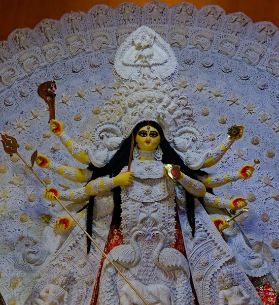 Godin Durga Idool Tijdens Puja Carnaval West Bengal — Stockfoto
