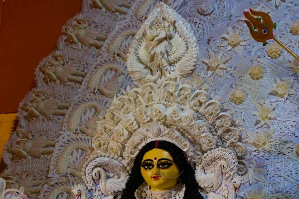 Godin Durga Idool Tijdens Puja Carnaval India — Stockfoto