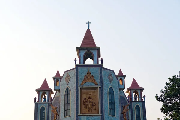 2022 Raiganj Zachodni Bengal Indie Widok Przodu Kościoła Katedralnego Świętego — Zdjęcie stockowe