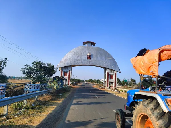 2021 Tarapith Zachodni Bengal Indie Projekt Łuku Wejściowego Miasta Tarapith — Zdjęcie stockowe