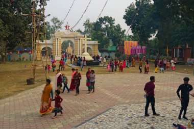 26.12.2022. people roaming in front of church on christmas in india.