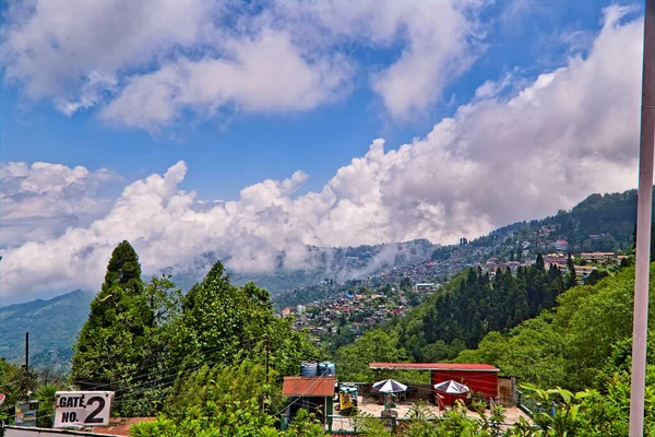 Darjeeling Nyugat Bengál India 2023 Táj Kilátás Darjeeling Hill Állomás — Stock Fotó