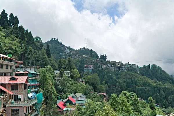 Darjeeling Bengala Ocidental Índia 2023 Vista Paisagem Estação Darjeeling Colina — Fotografia de Stock