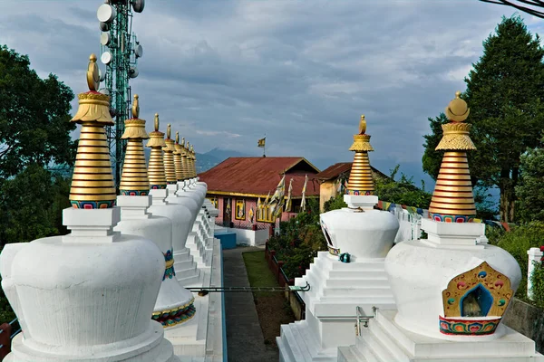 カリンポン 西ヴェンガル インド 2023 バドヒストン修道院の神社のトップビュー — ストック写真