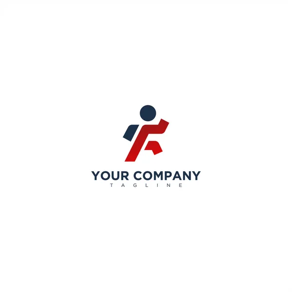 Esporte Fitness Executar Logotipo Ativo — Vetor de Stock