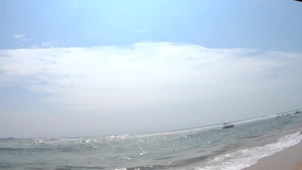 Великі Хвилі Морі Вдарили Берегу Силою — стокове відео