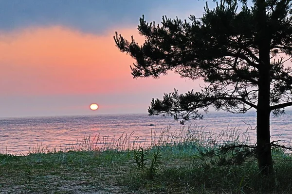 Sonnenuntergang Über Dem Meer Sonnenuntergang Über Dem Horizont — Stockfoto