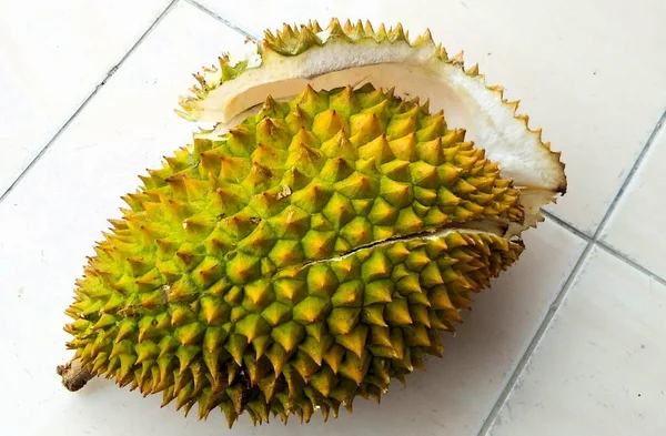 Planten Vruchten Van Tropische Flora Rambutan Durian Kokosnoten Bananen — Stockfoto