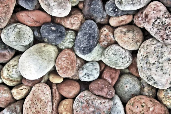 Kerikil Laut Hamburan Batu Berwarna — Stok Foto