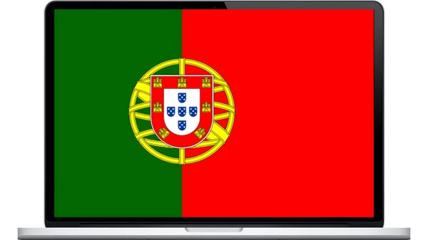 Bandeira Cor País Tablet Ilustração — Fotografia de Stock