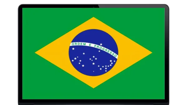 Bandeira Cor País Tablet Ilustração — Fotografia de Stock