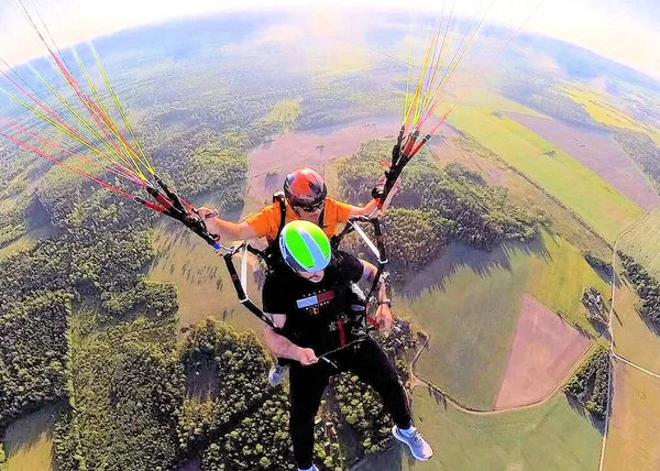 Paraglider Zee Paraglider Lijnen Wind — Stockfoto