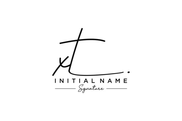Modèle Logo Signature Vecteur Tiré Main Calligraphie Lettrage Illustration Vectorielle — Image vectorielle