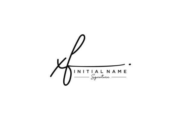 Handtekening Logo Template Vector Handgetekend Kalligrafie Belettering Vector Illustratie — Stockvector