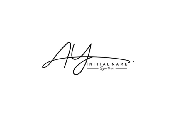 Assinatura Logotipo Modelo Vetor Mão Desenhada Caligrafia Lettering Ilustração Vetorial — Vetor de Stock