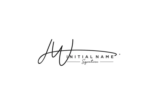 Vetor Modelo Logotipo Assinatura Mão Desenhada Caligrafia Lettering Ilustração Vetorial — Vetor de Stock